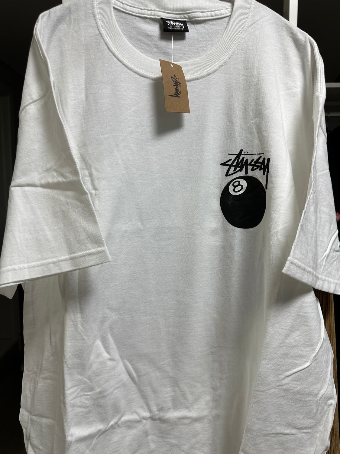 [XL] 스투시 8볼 티셔츠 화이트 상품이미지1