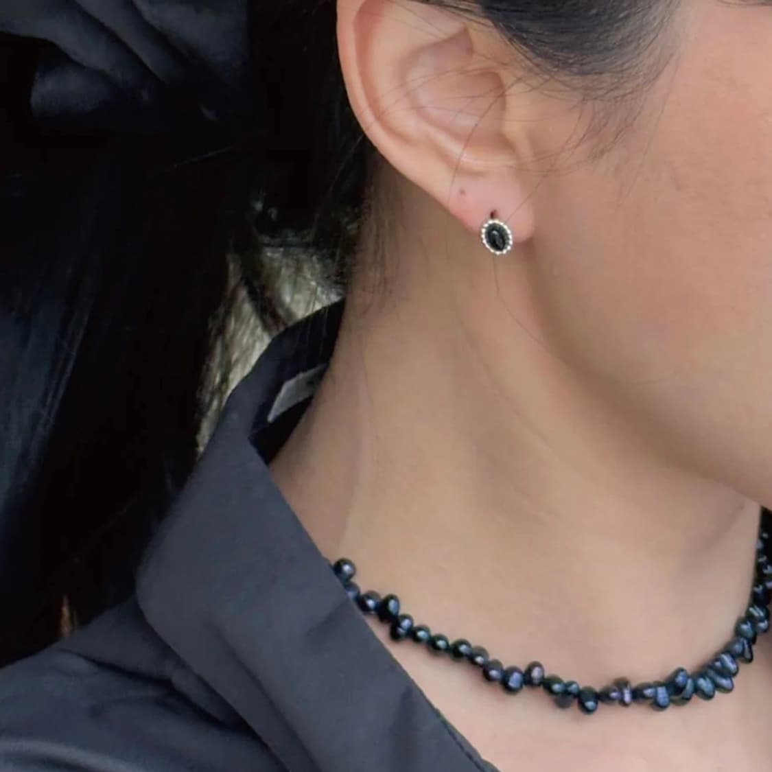 [새상품] 오브제213 클래식 블랙 펄 네크리스 진주 상품이미지6