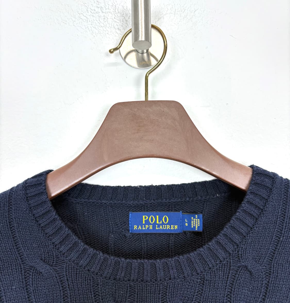  [2XL]POLO 폴로 네이비 라운드 꽈배기 니트  상품이미지4