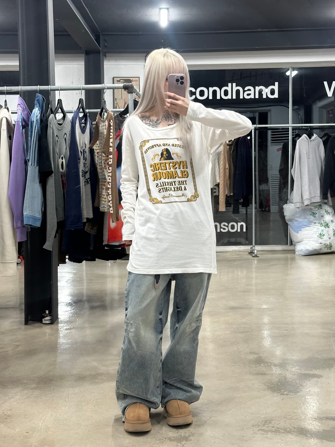 히스테릭 글래머 화이트 롱슬리브 상품이미지3