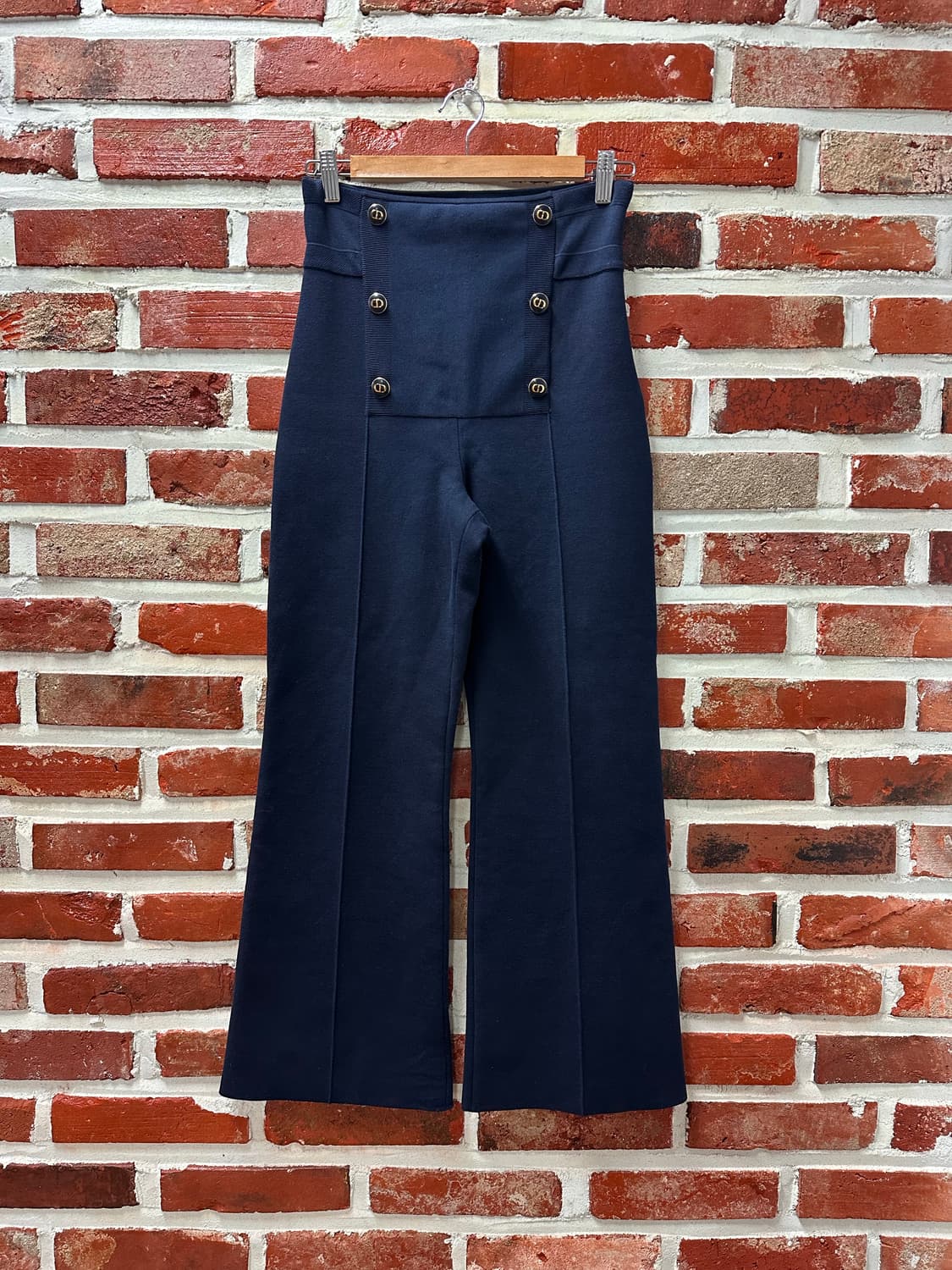 (36)디올 21SS 하이웨스트 부츠컷 팬츠 네이비 상품이미지1