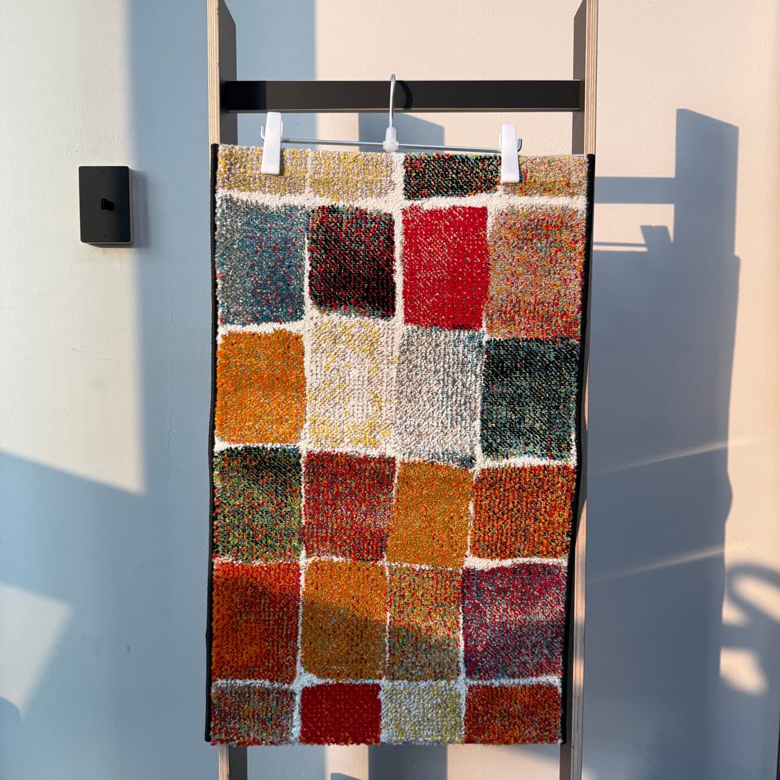 컬러 패치워크 체크 러그 상품이미지1