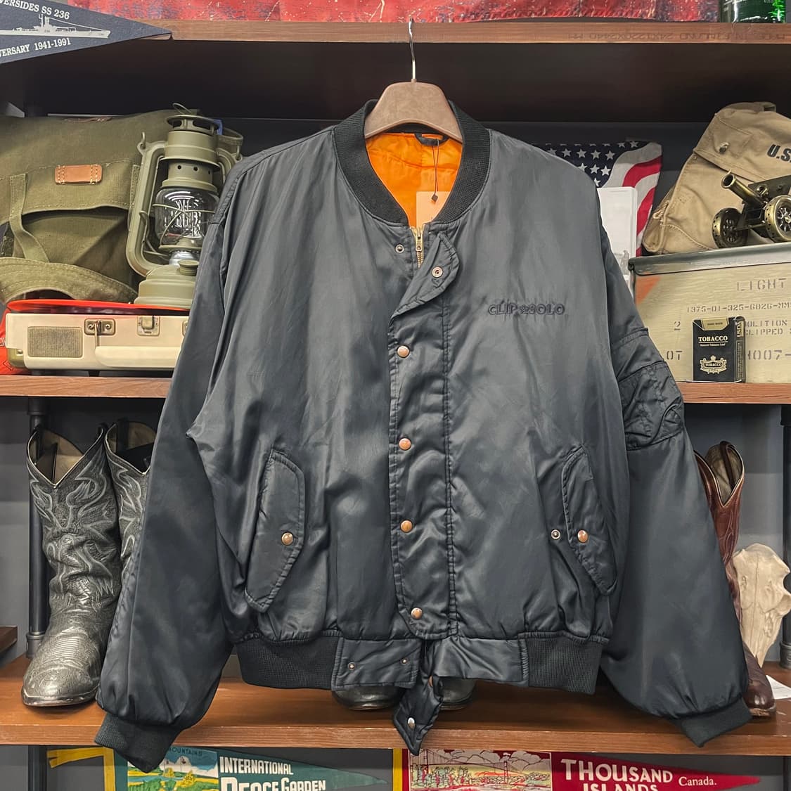 빈티지 Italy 항공 MA-1 자켓 봄버 자켓 N348 상품이미지1