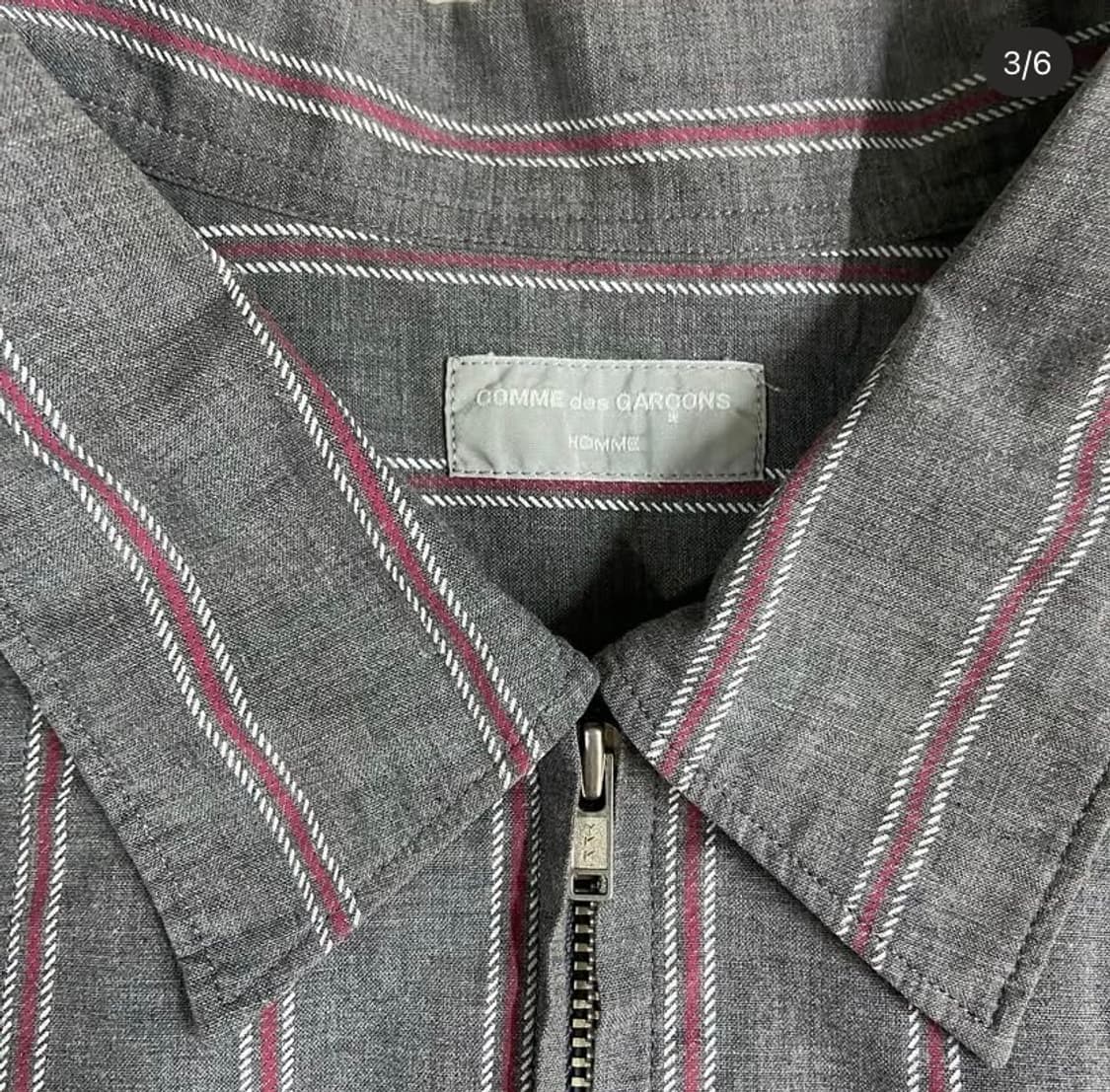 [OS] AD1994 꼼데가르송 옴므 셔츠 블루종 자켓 상품이미지3