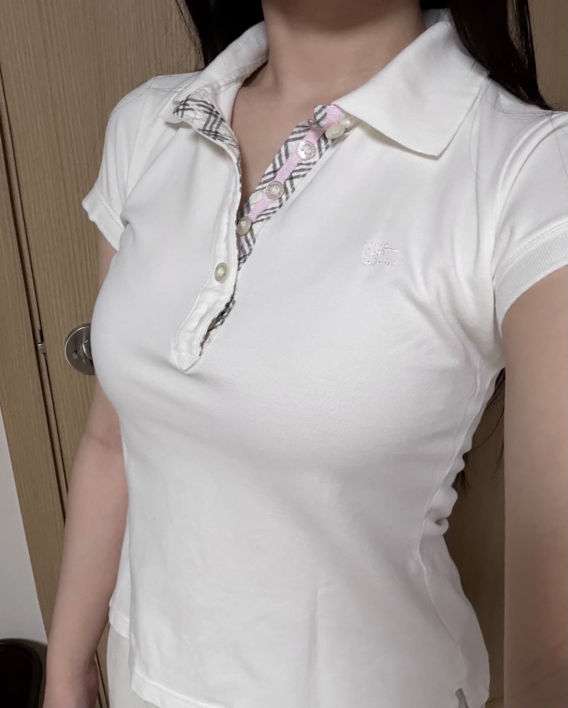 버버리블루라벨 연핑크 폴로티셔츠 상품이미지2