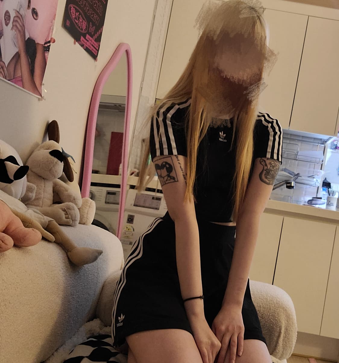 아디다스 아디컬러 3s 베이비 티셔츠 스커트 투피스 상품이미지1