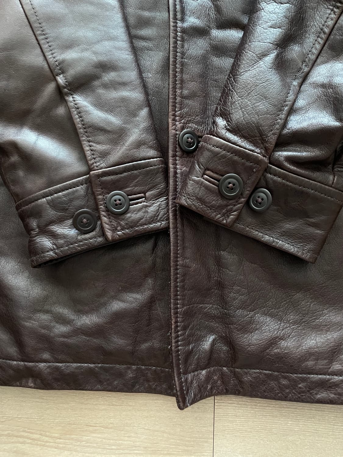 90s 올드갭 레더 카코트 브라운 gap carcoat 상품이미지5