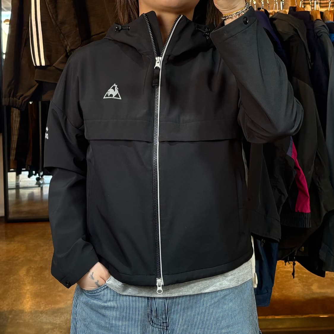 르꼬끄 블랙 투웨이 자켓 상품이미지1