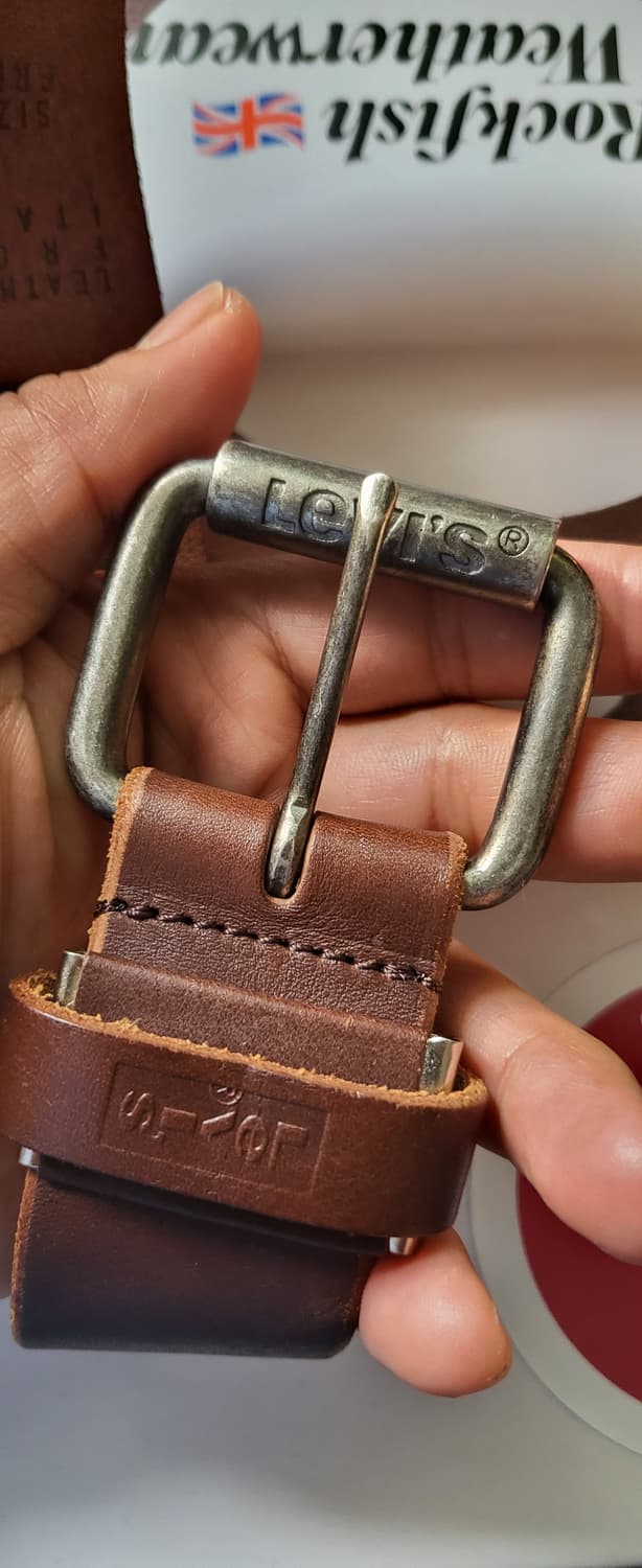 리바이스 이타리안 가죽 벨트 30-34 상품이미지3