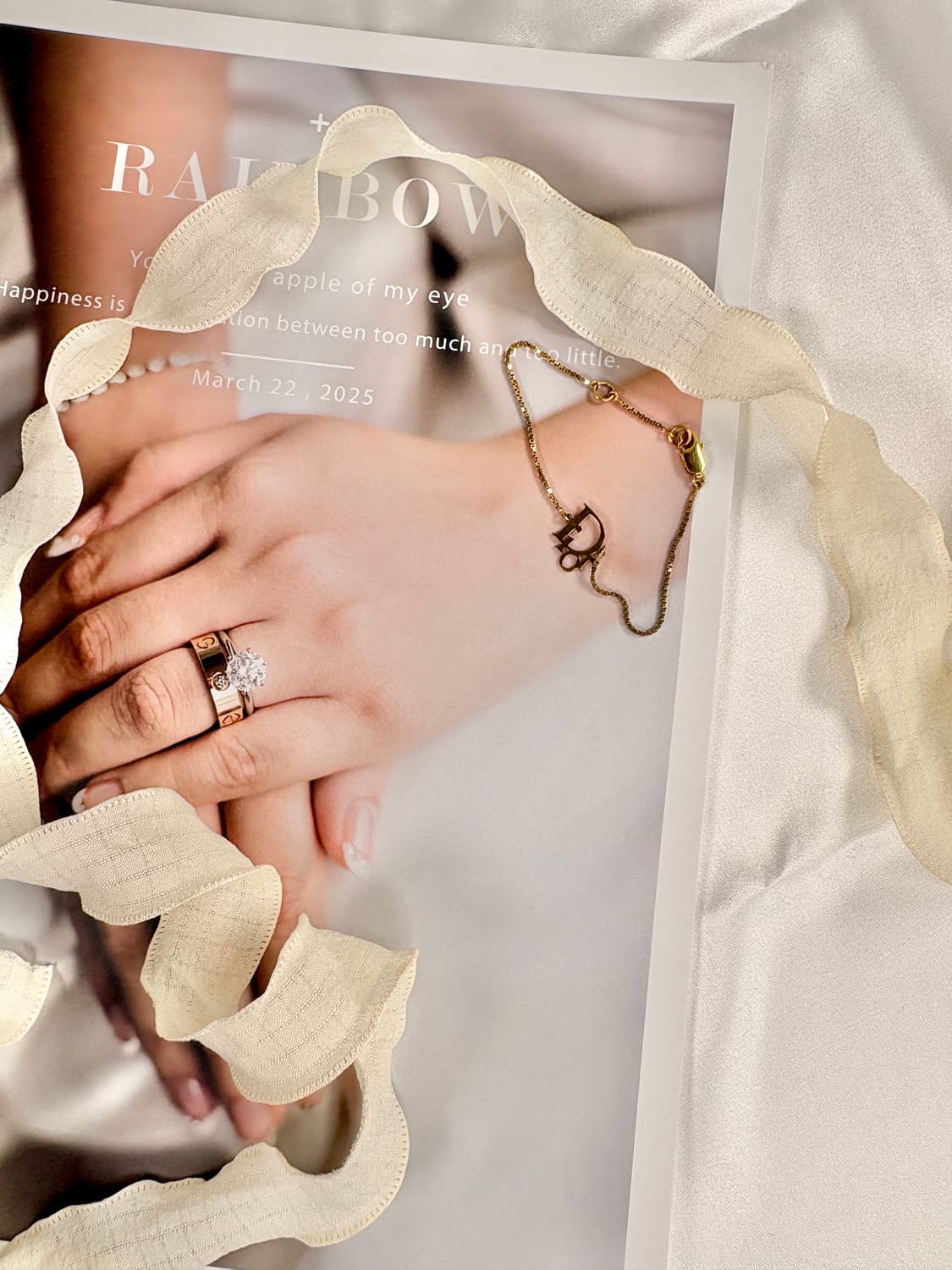 디올 오블리크 로고 팔찌 상품이미지3