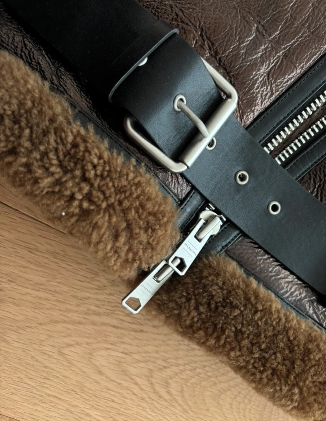 올세인츠 시어링 오버서이즈  무스탕 자켓 M 상품이미지7