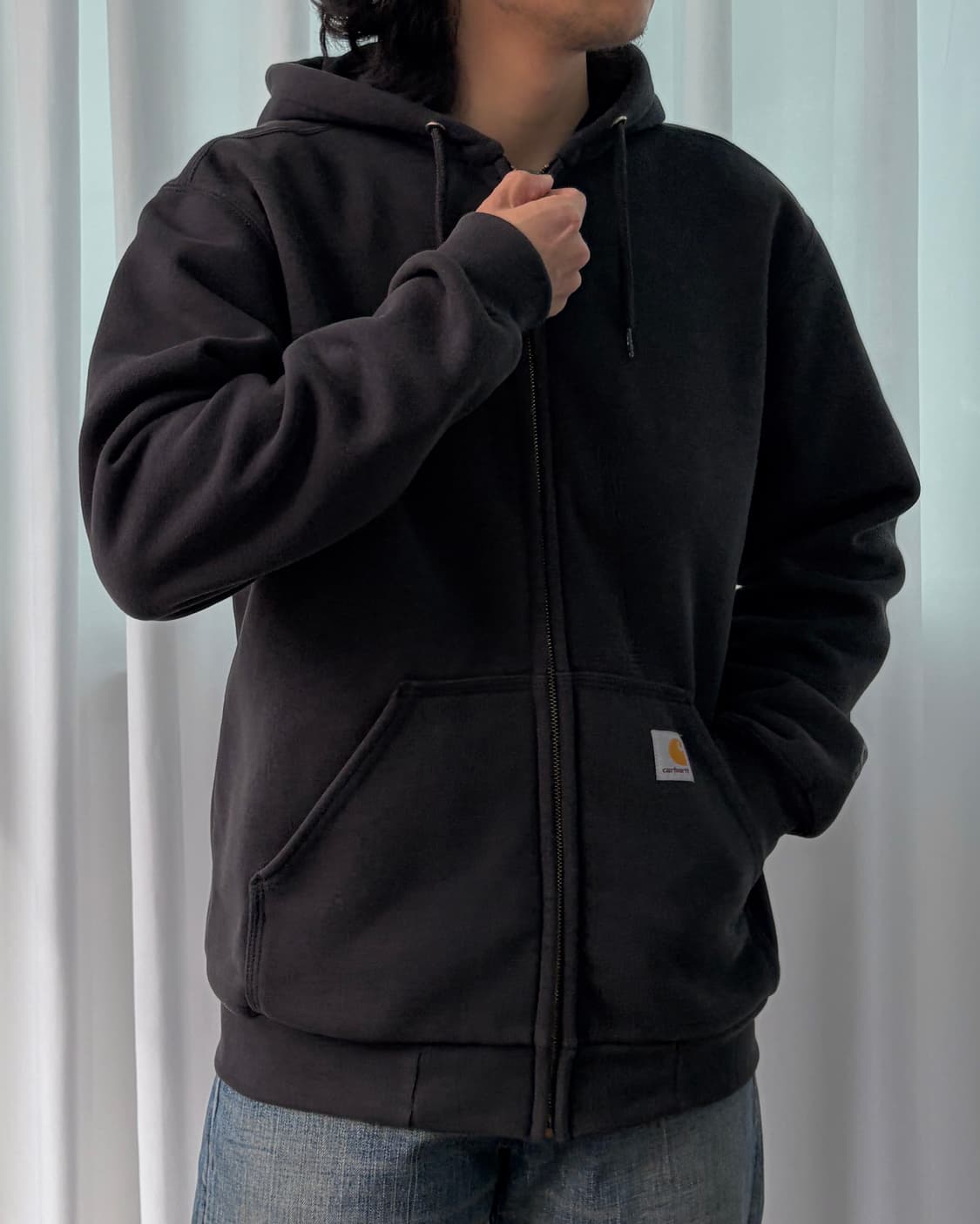 [M]칼하트 써멀 레인디펜더 블랙 후드집업 상품이미지2