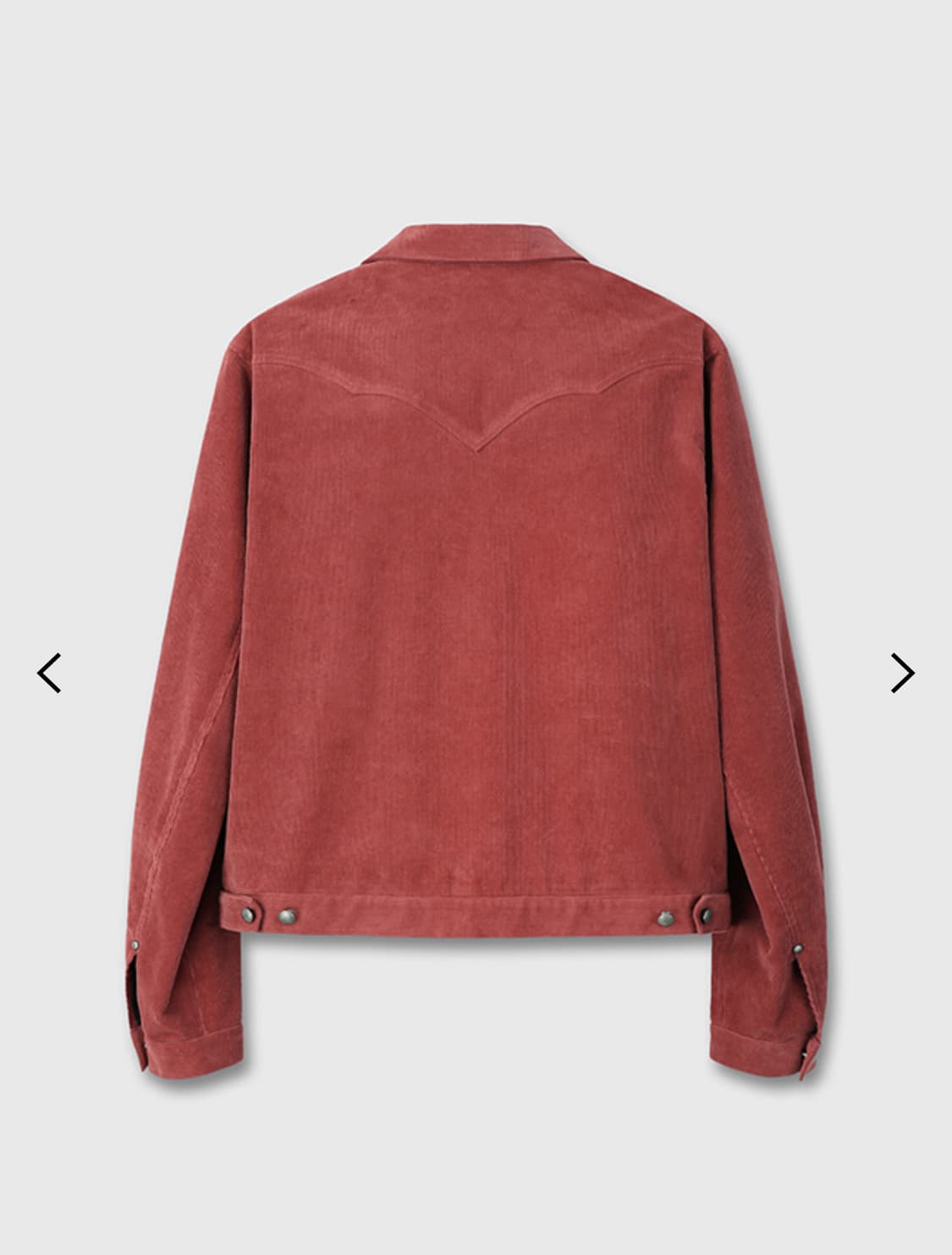 [L] 토니웩 워시드 코듀로이 웨스턴 트러커 자켓 레드 상품이미지2