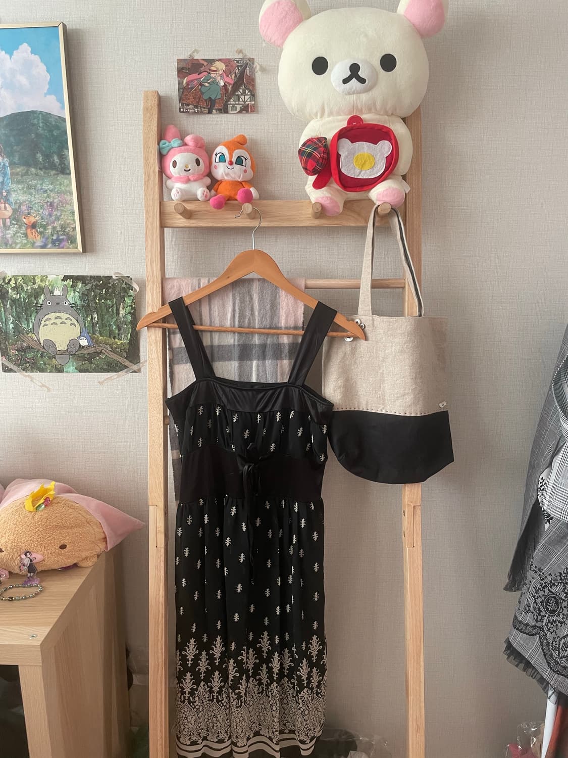 모리걸 빈티지 블랙 무채색 레이스 리본 원피스 set 🖤🎀 상품이미지3