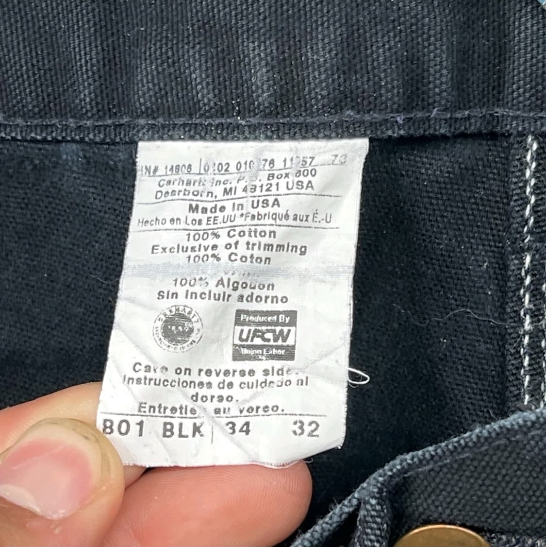 00s 칼하트 더블니 블랙 34 미제 상품이미지3