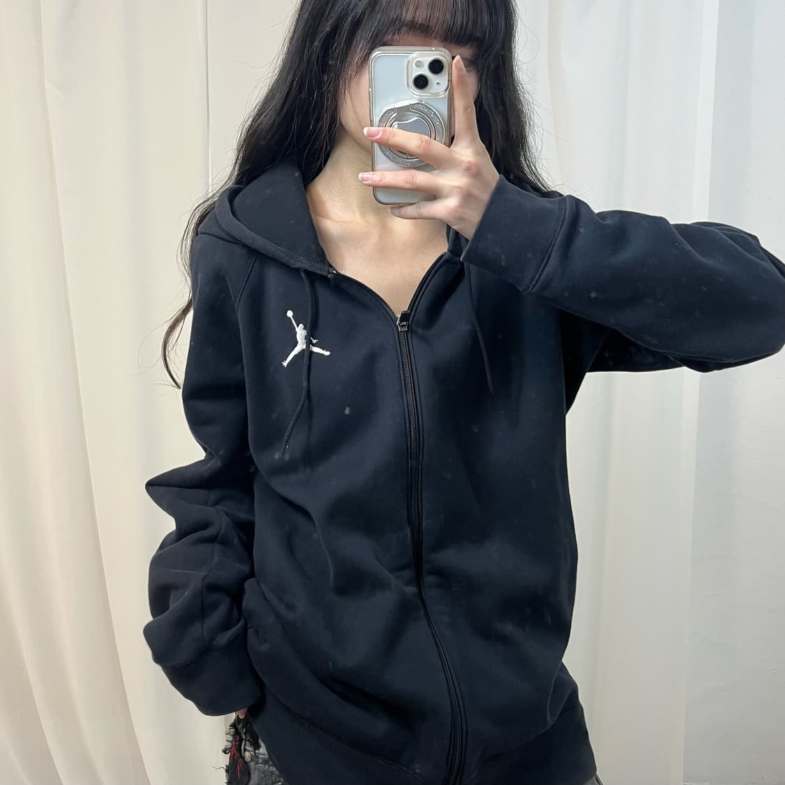 Jordan Black Zip Hoodie 상품이미지2