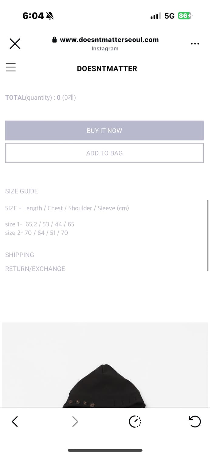 더즌매러 풀버튼 후디 1사이즈 팔아요 상품이미지6