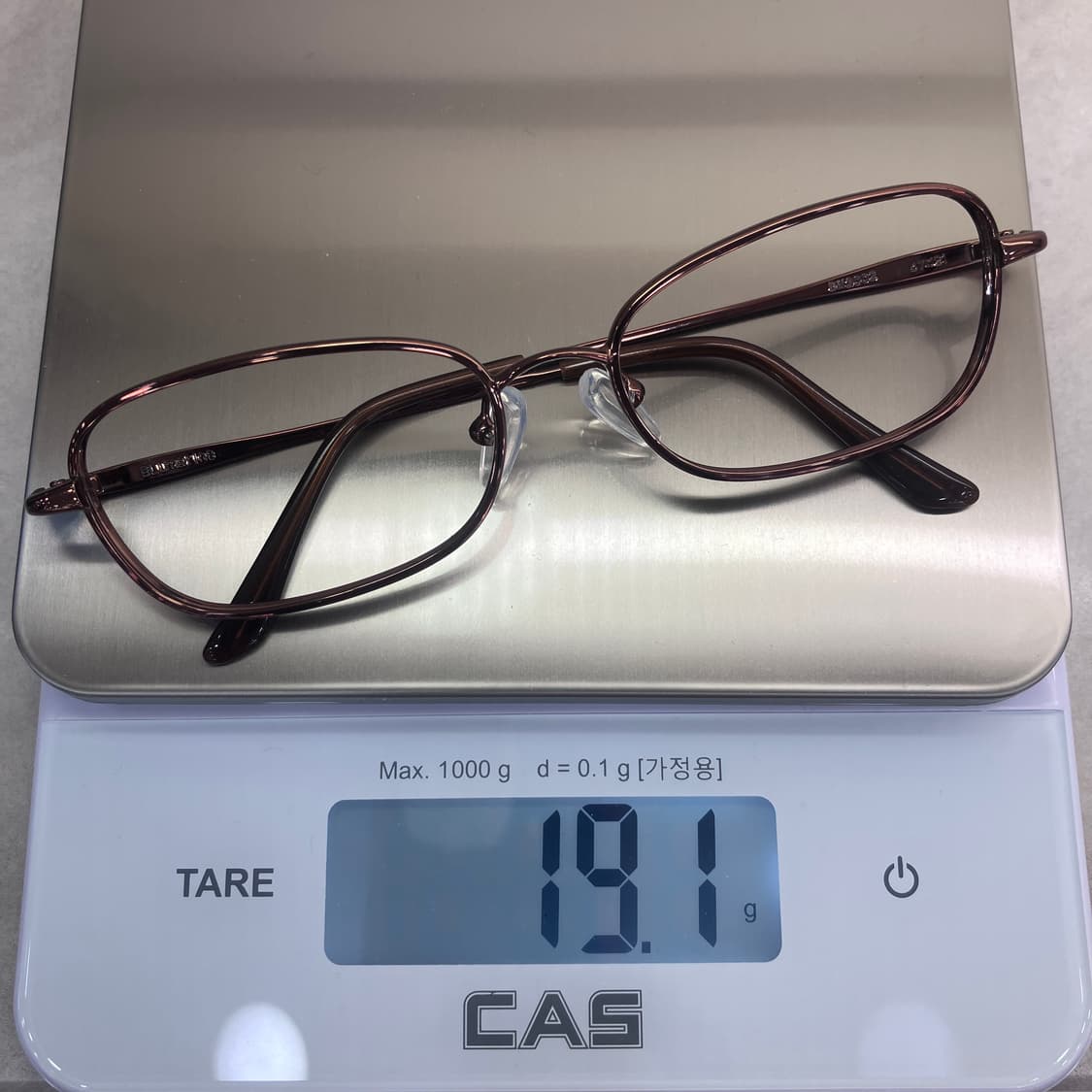 C97 블루마린 Blumarine 유광 브론즈 캣아이 스퀘어 메탈테 안경 상품이미지8