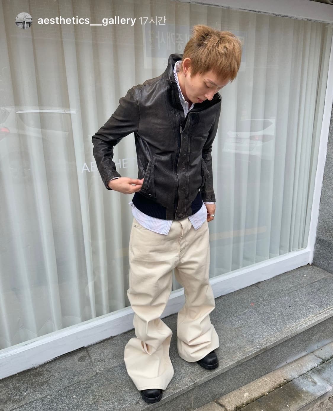  WOOYOUNGMI NECK ZIP LEATHER JACKET 상품이미지7