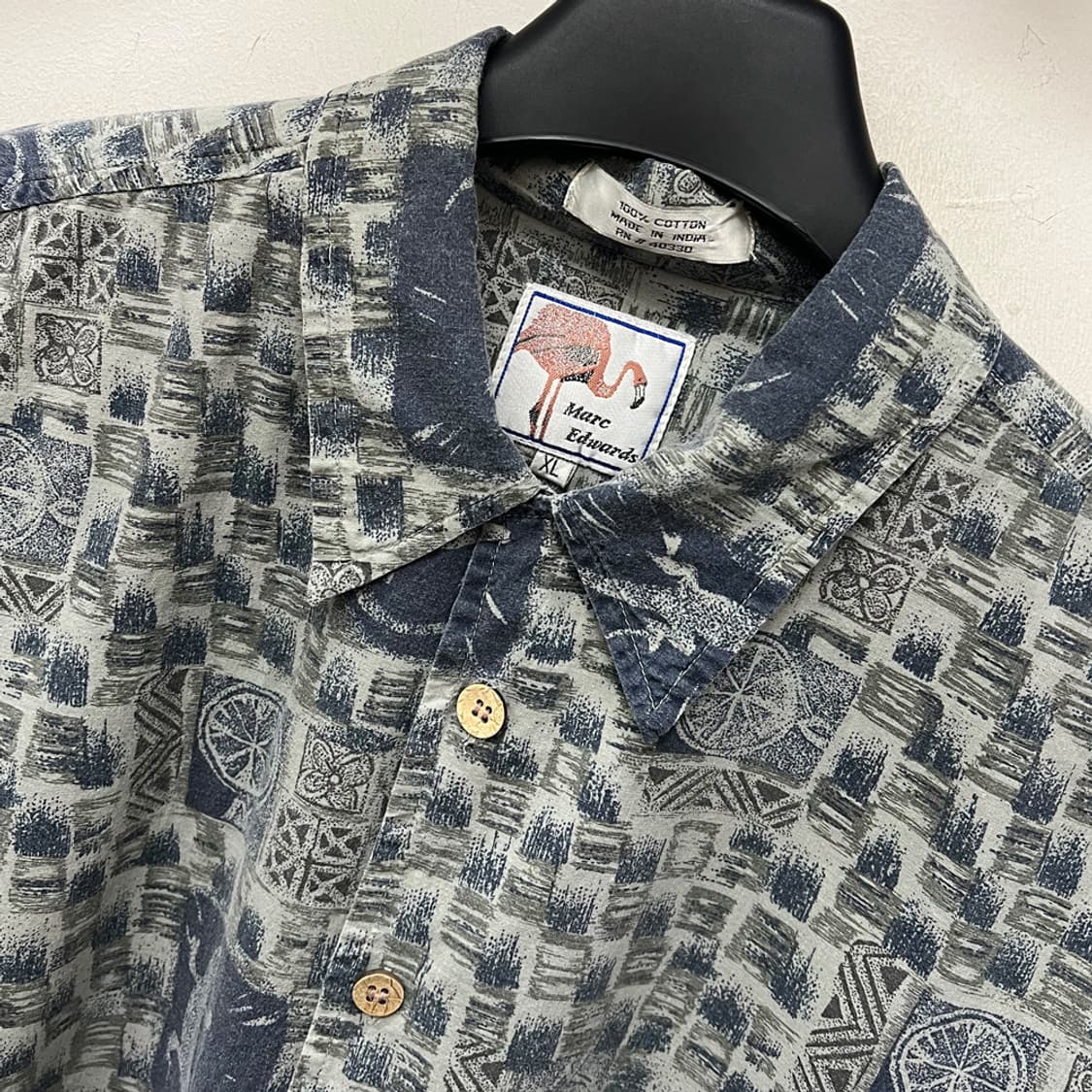 90s Marc Edwards 하와이안 빈티지 반팔 셔츠 XL 상품이미지3