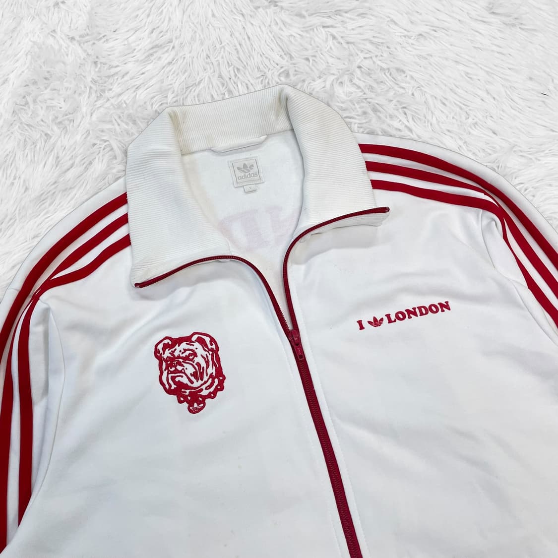 아디다스 런던 트랙탑 져지 화이트 레드 상품이미지3