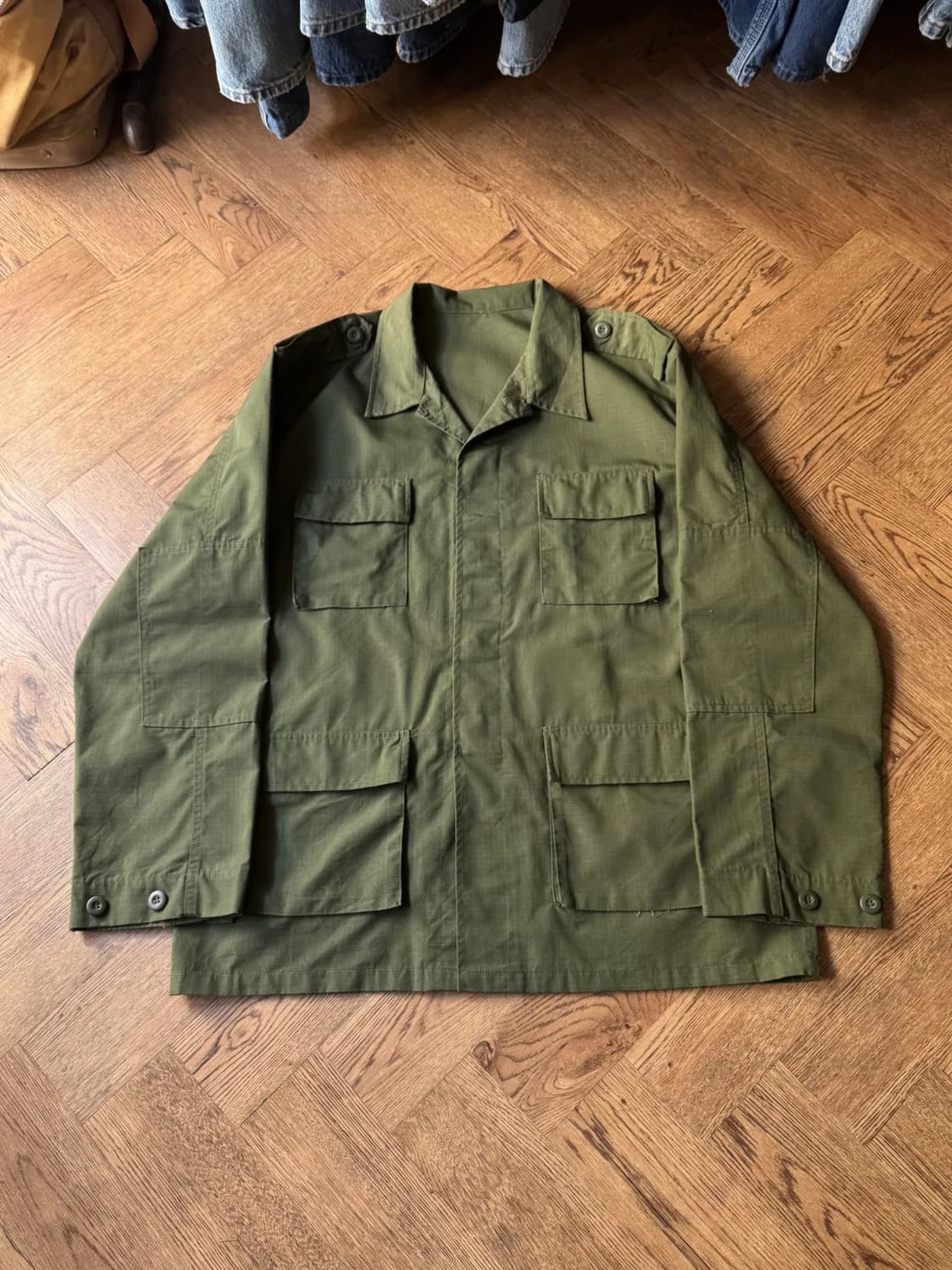 [L]오리지널 U.S ARMY 올리브그린 립스탑 BDU 필드 자켓 상품이미지1