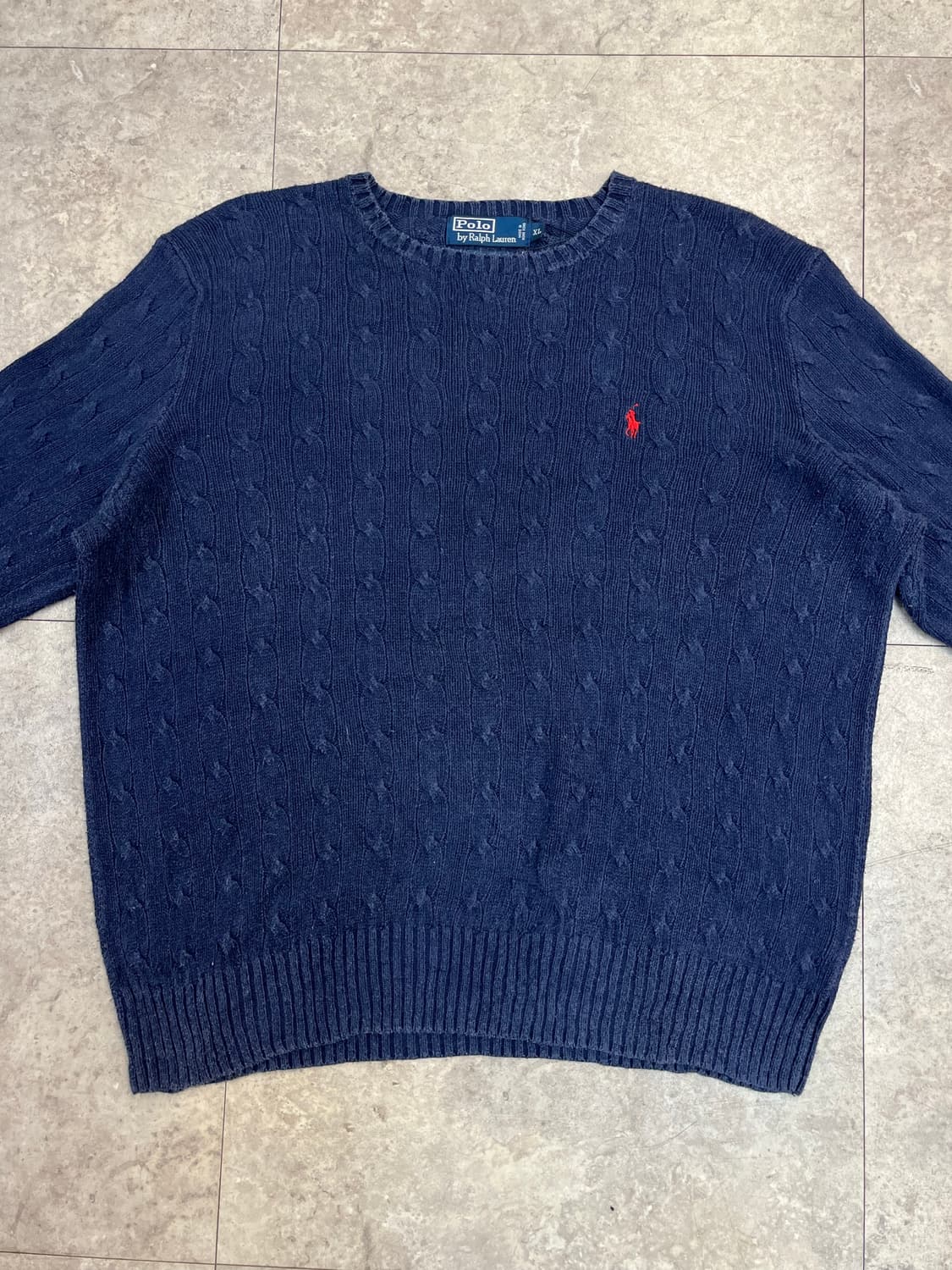 폴로 랄프로렌 꽈배기 니트 네이비 XL #csz2690 상품이미지4
