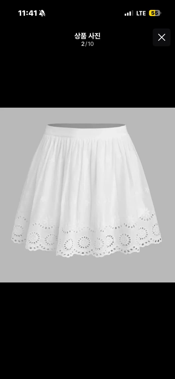 택달림)cider 샵사이다 펀칭 레이스 속바지 치마 상품이미지1