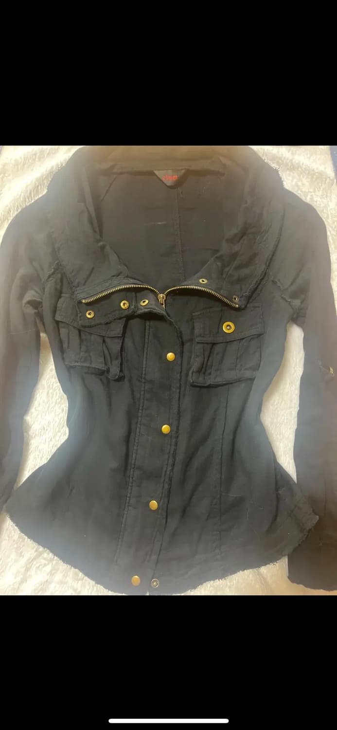 빈티지 펑크 블랙 자켓 펑투케 y2k clum 고스 미사깔 상품이미지1