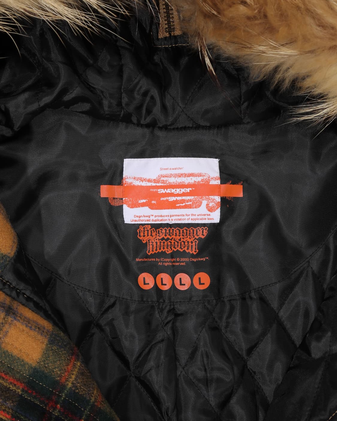 Swagger check fur padding 상품이미지8