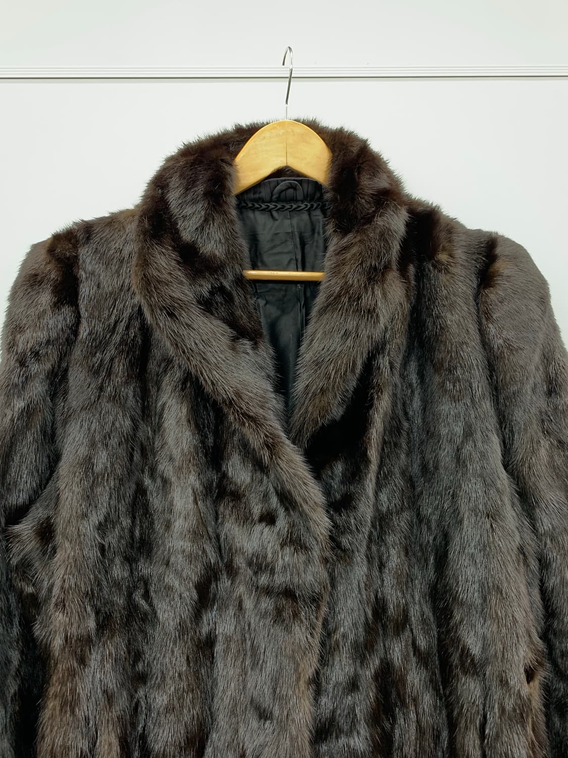 재팬 밍크 다크브라운 롱코트 상품이미지4