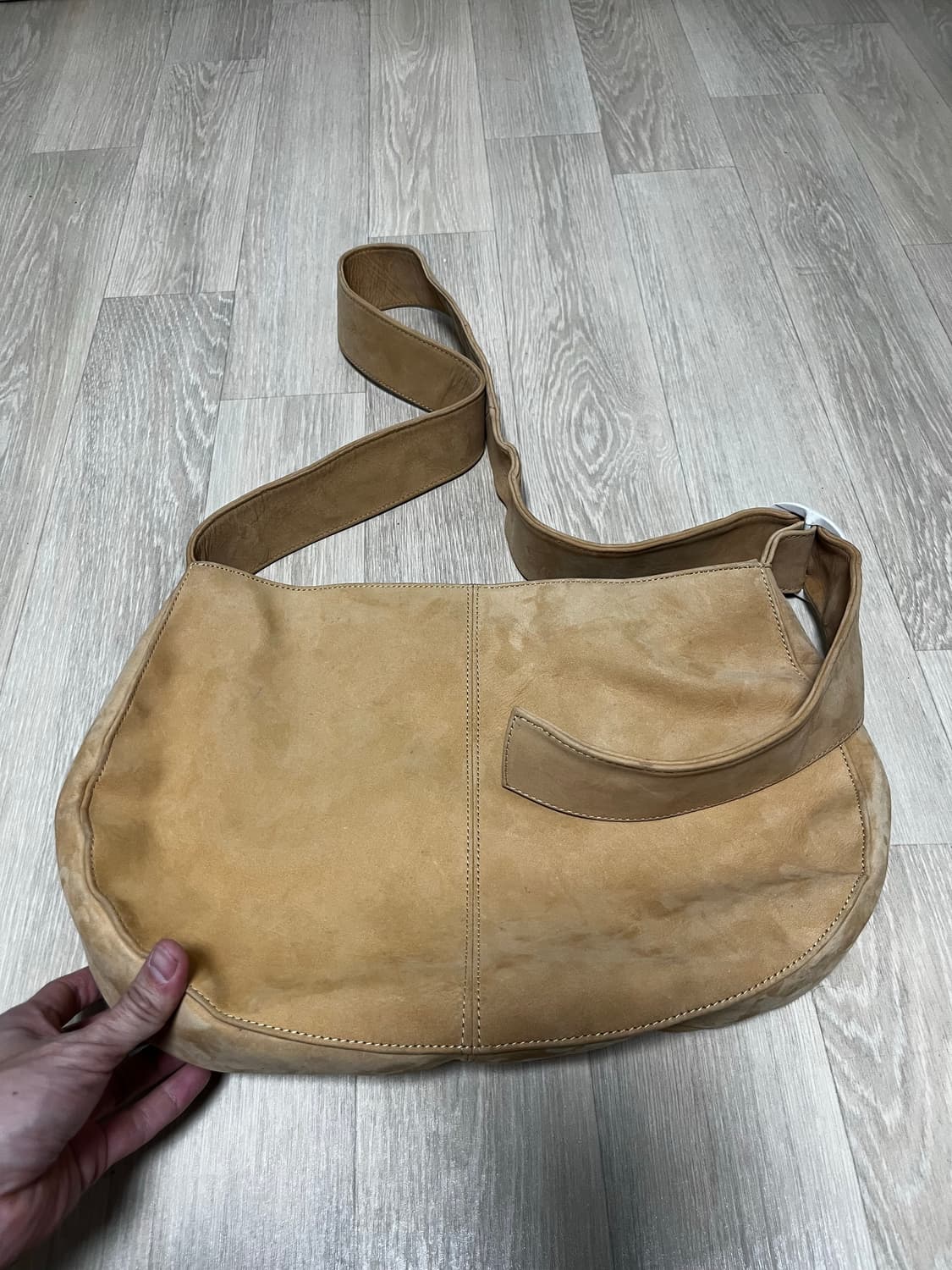 (OS) 로 프로덕트 오리지널 누벅 스웨이드 서클 숄더백 + 클러치 세트 상품이미지2