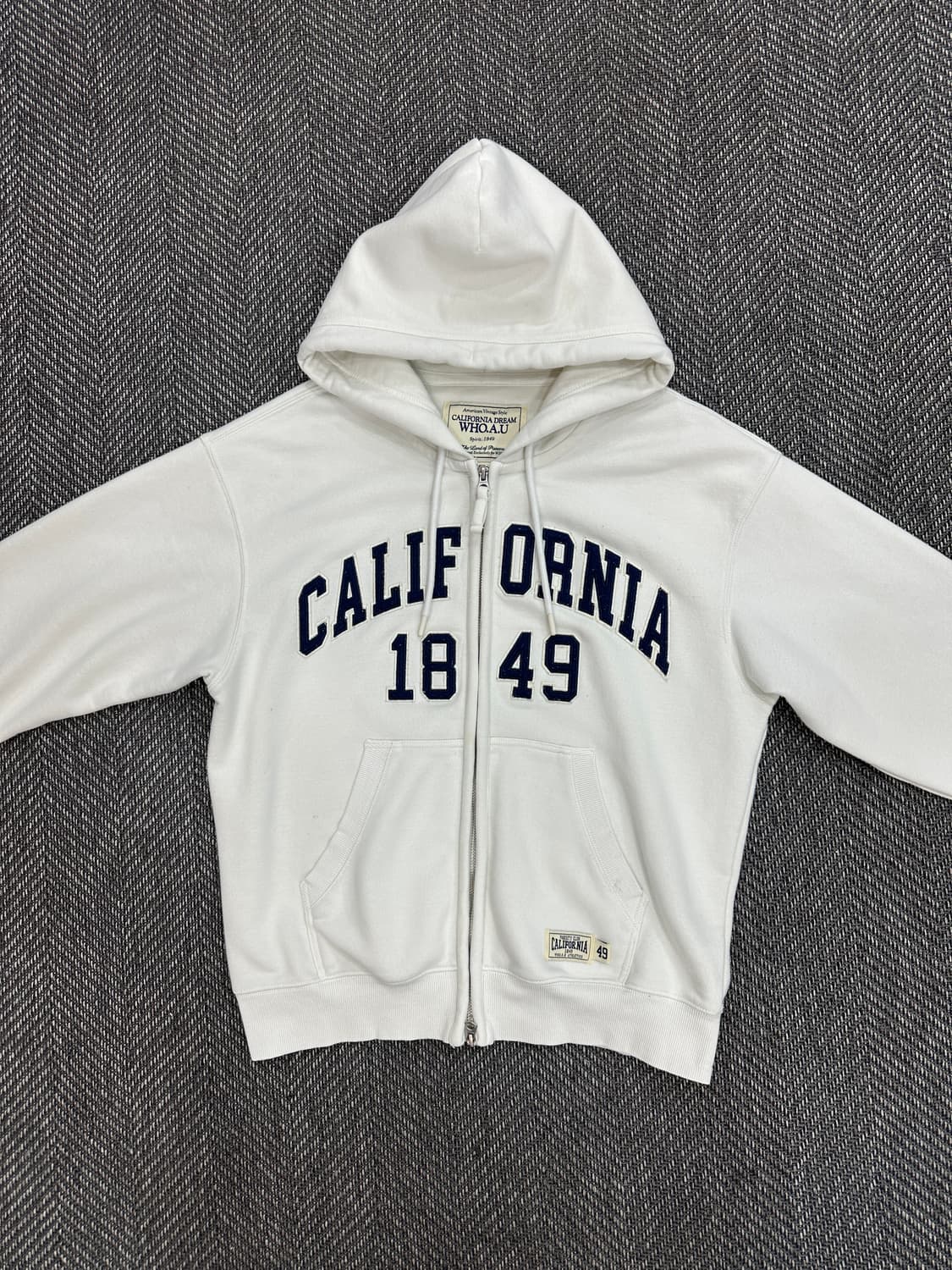 후아유 캘리포니아 후드집업 화이트 상품이미지2