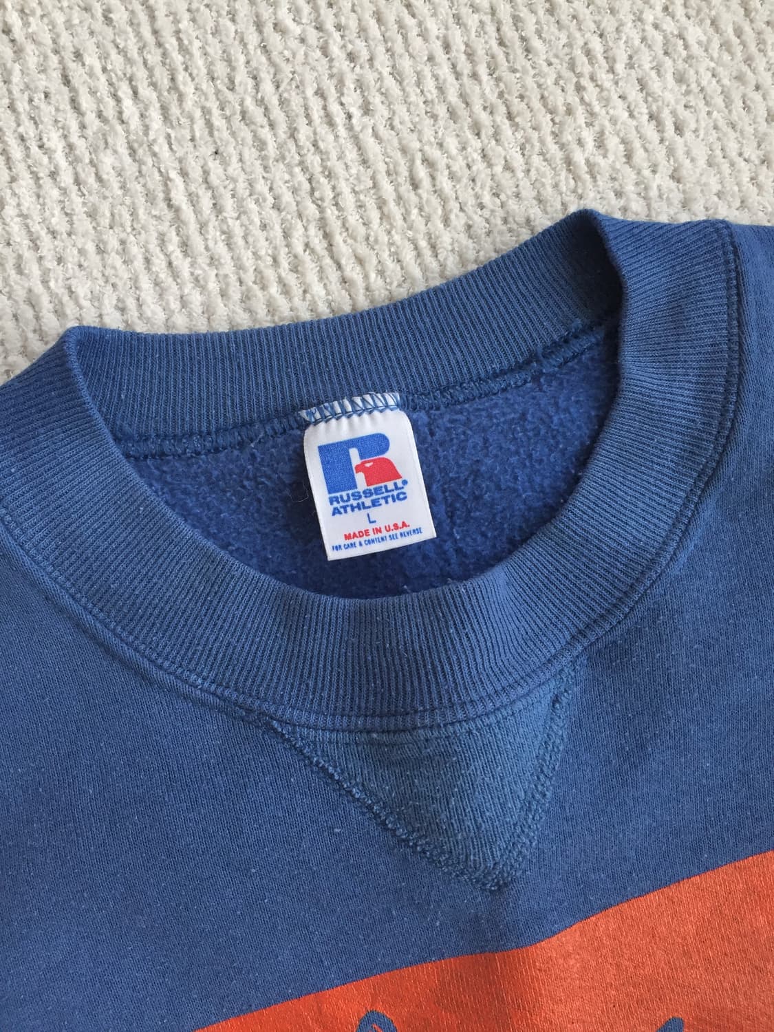 90‘s 러셀 페이딩 블루 스웻셔츠 상품이미지4