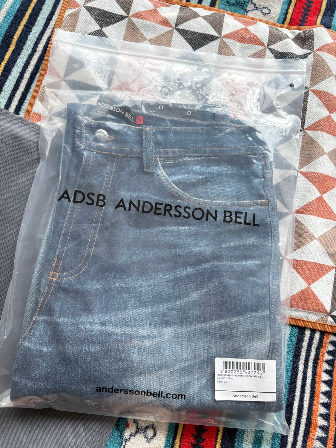 앤더슨벨 트롱프뢰유 프린티드 데님 팬츠(32) 상품이미지4