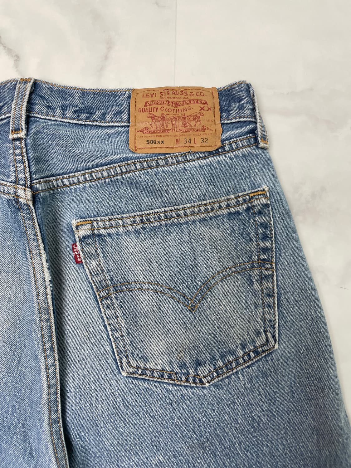 00s USA 빈티지 리바이스 501xx 더티워싱 [W34L32] 상품이미지6