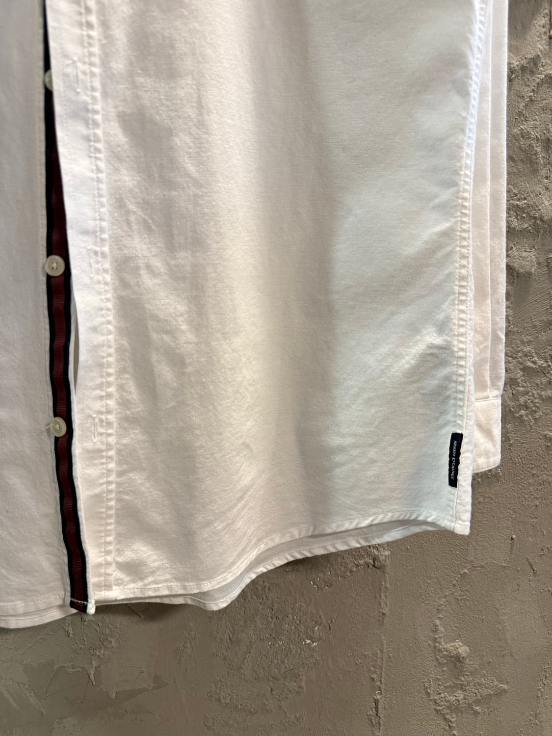 M 알마니익스체인지 ARMANI 슬림핏 코튼 셔츠 화이트 상품이미지2