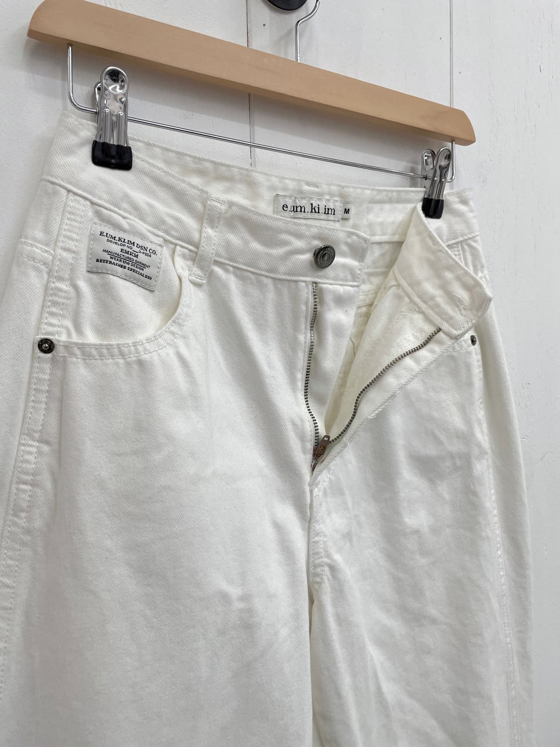 e.um.ki.im 미니멀 와이드 화이트 팬츠 상품이미지7