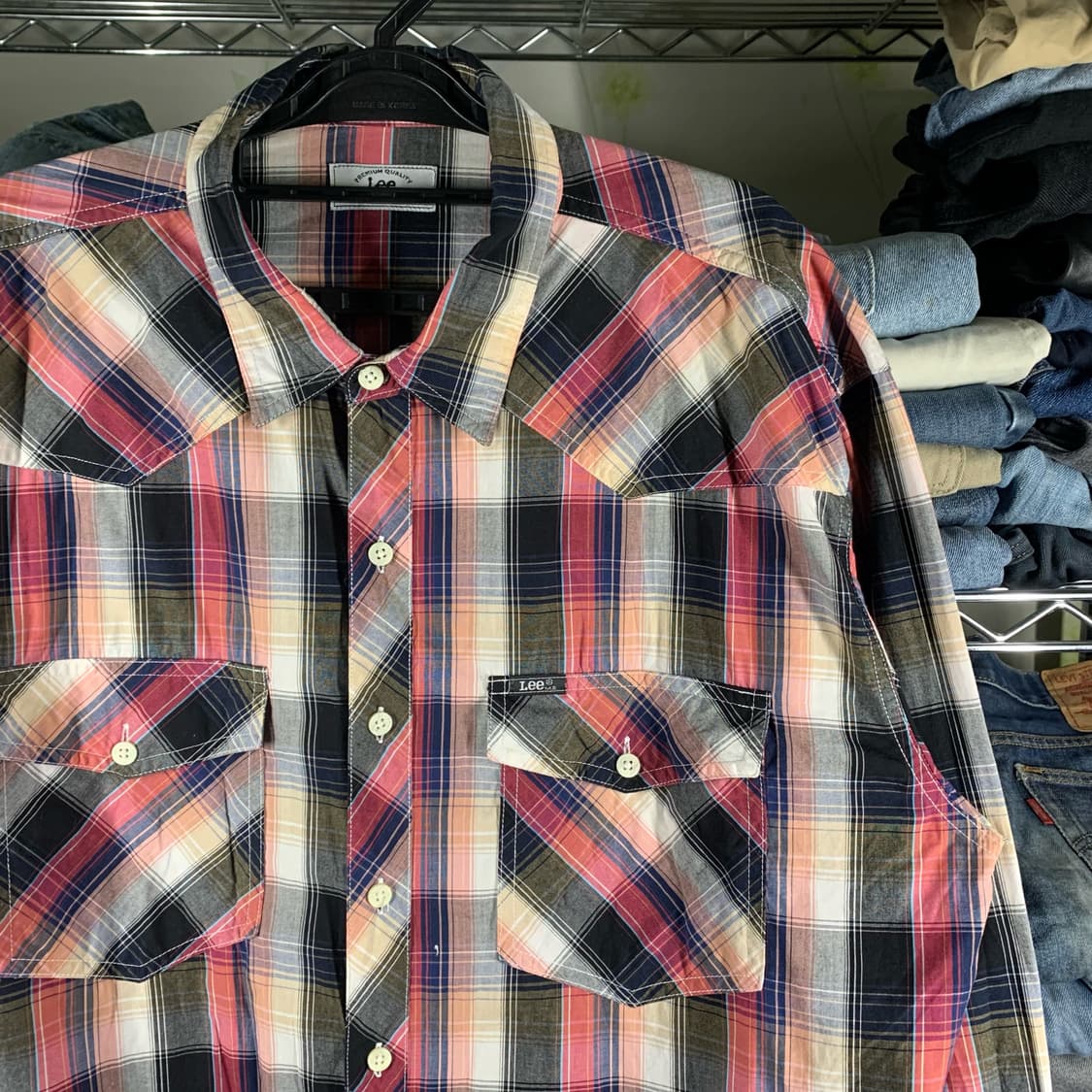 [L] Lee 타탄체크 웨스턴 코튼셔츠 상품이미지1