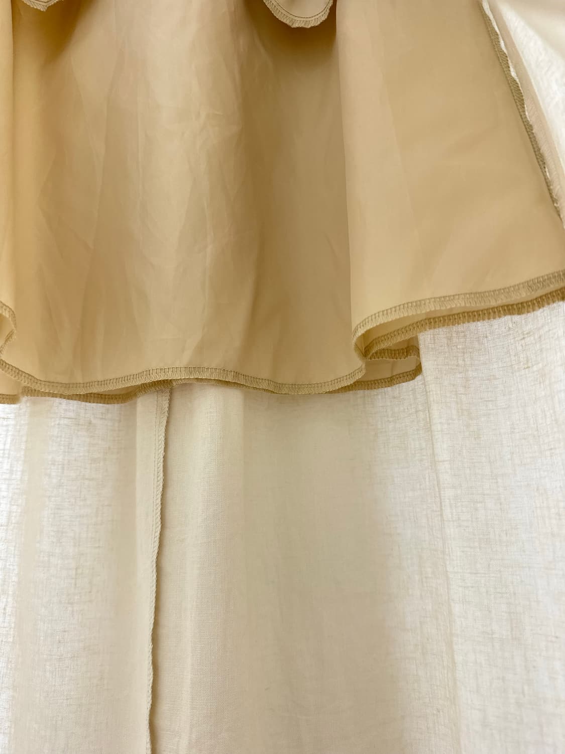 일본빈티지 린넨 혼방 플레어 밴딩 롱 스커트 상품이미지3