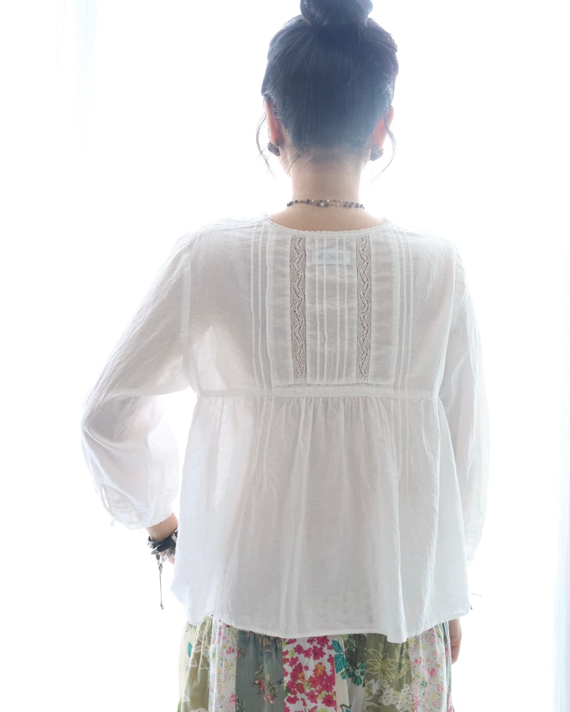 [Beams Boy] White Pintuck Lace Blouse 상품이미지8