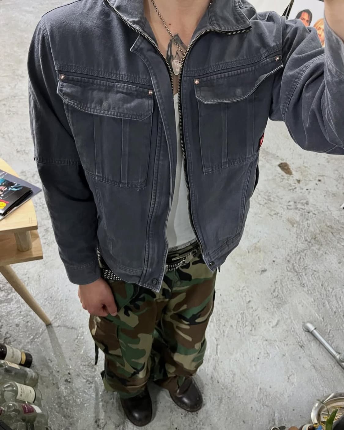 Burtle faded work jacket 상품이미지1