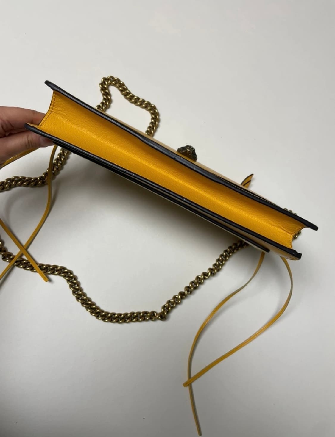 구찌 주미 체인백 옐로우 금장 상품이미지3