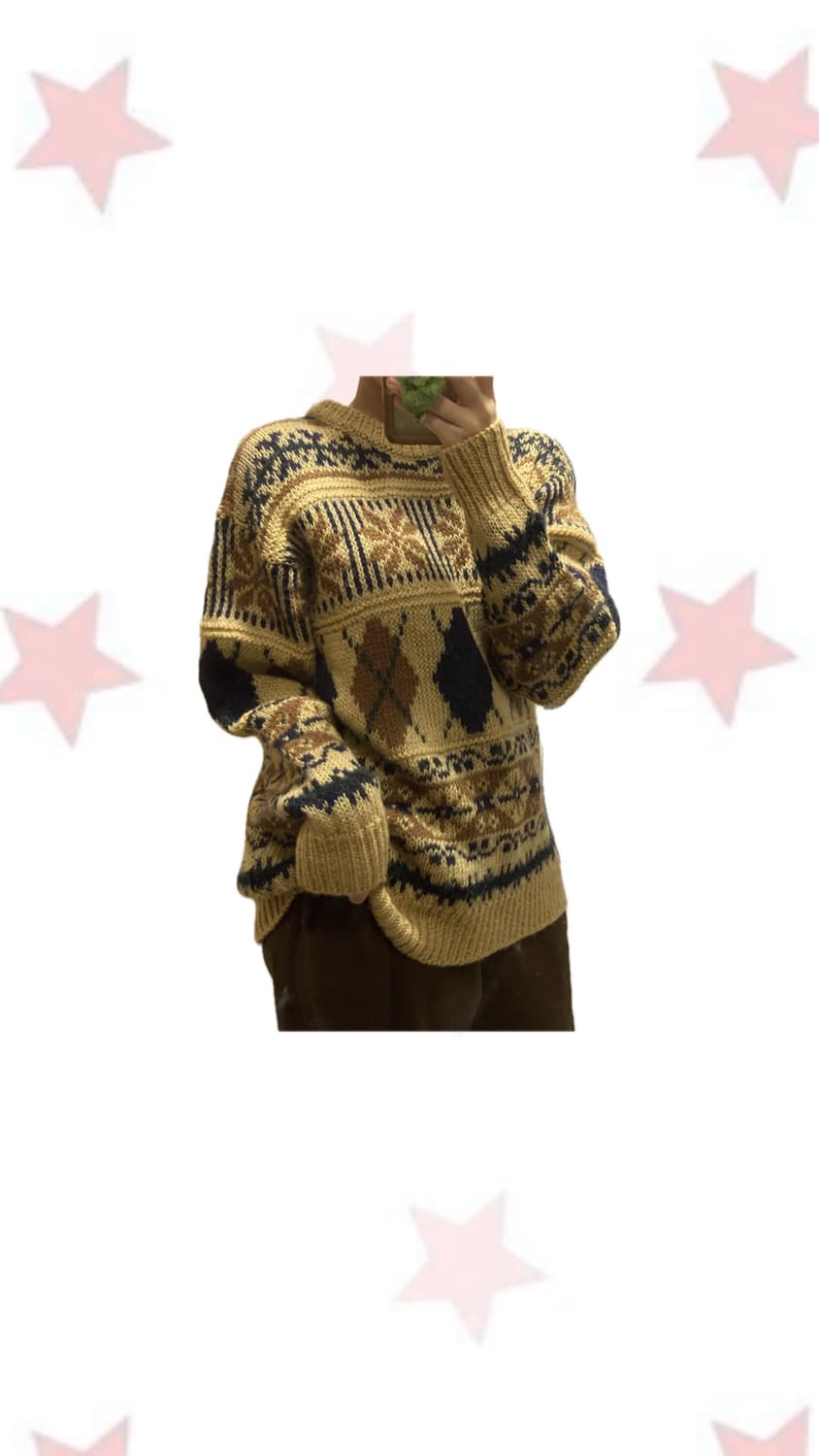 아가일패턴 니트 상품이미지3