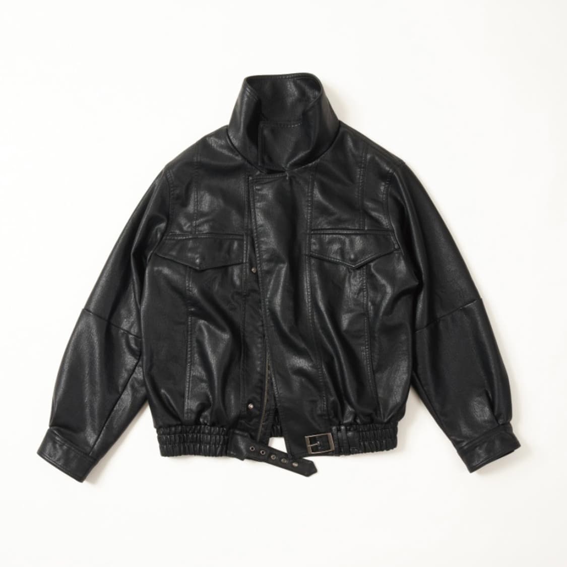 PLZPROJECT VEGAN LEATHER FLIGHT JACKET 상품이미지4