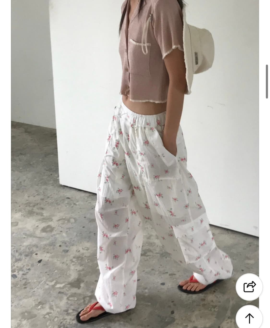 위아 플라워 카고 팬츠 상품이미지1