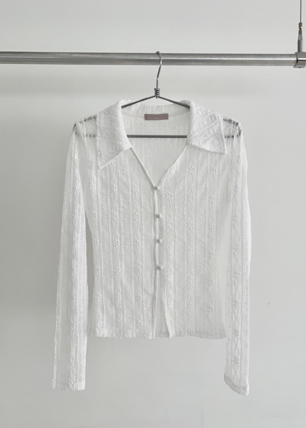 lace layered shirt (white) 상품이미지2