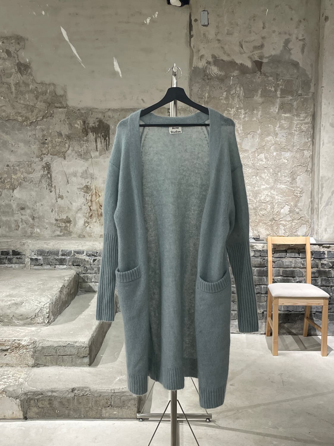 아크네 스튜디오 민트 라야 모헤어 오픈 롱 가디건 상품이미지1