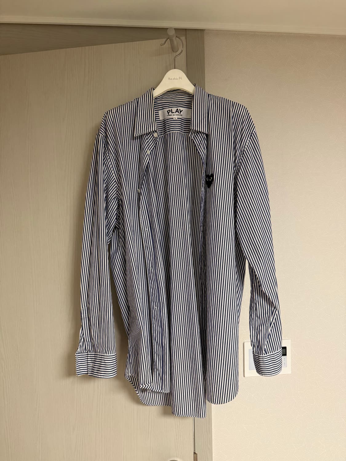꼼데가르송 PLAY 스트라이프 셔츠 L 상품이미지1
