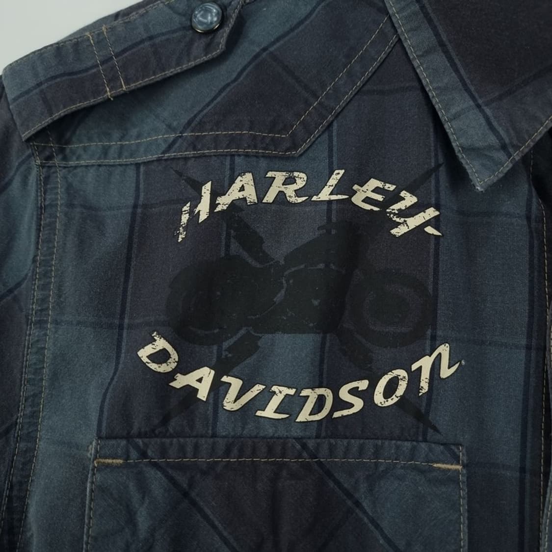 [할리데이비슨] 빈티지 체크 웨스턴 셔츠 P01522 상품이미지6